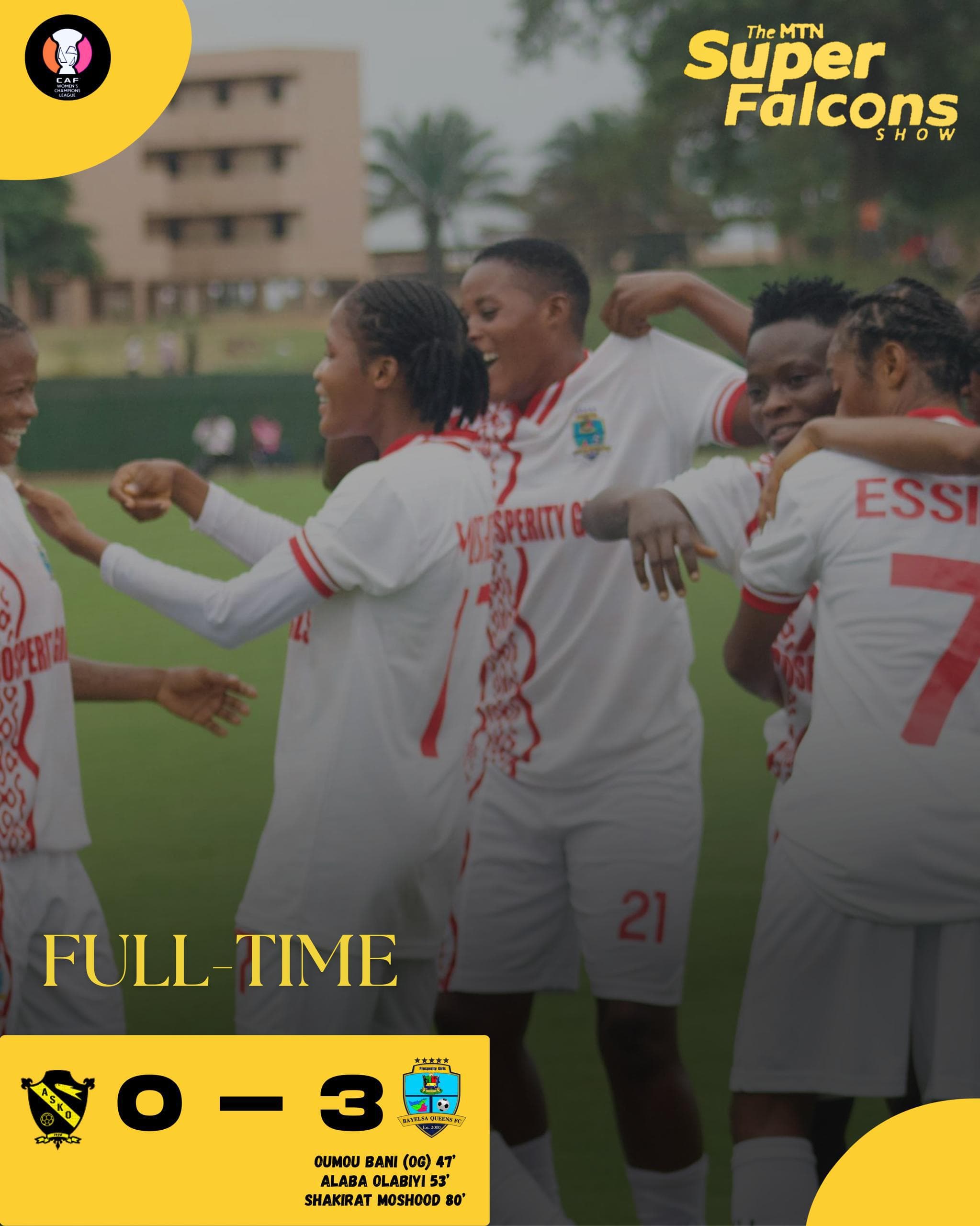 Bayelsa Queens Blaze Past ASKO to Reach CAFWCL Qualifiers Semi-Finals