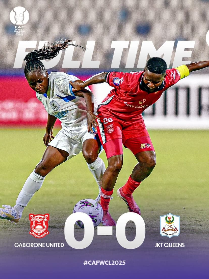 CAF Women’s Champions League 2025: JKT Queens Hold Gaborone United in Dramatic Goalless Draw